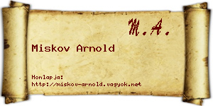 Miskov Arnold névjegykártya